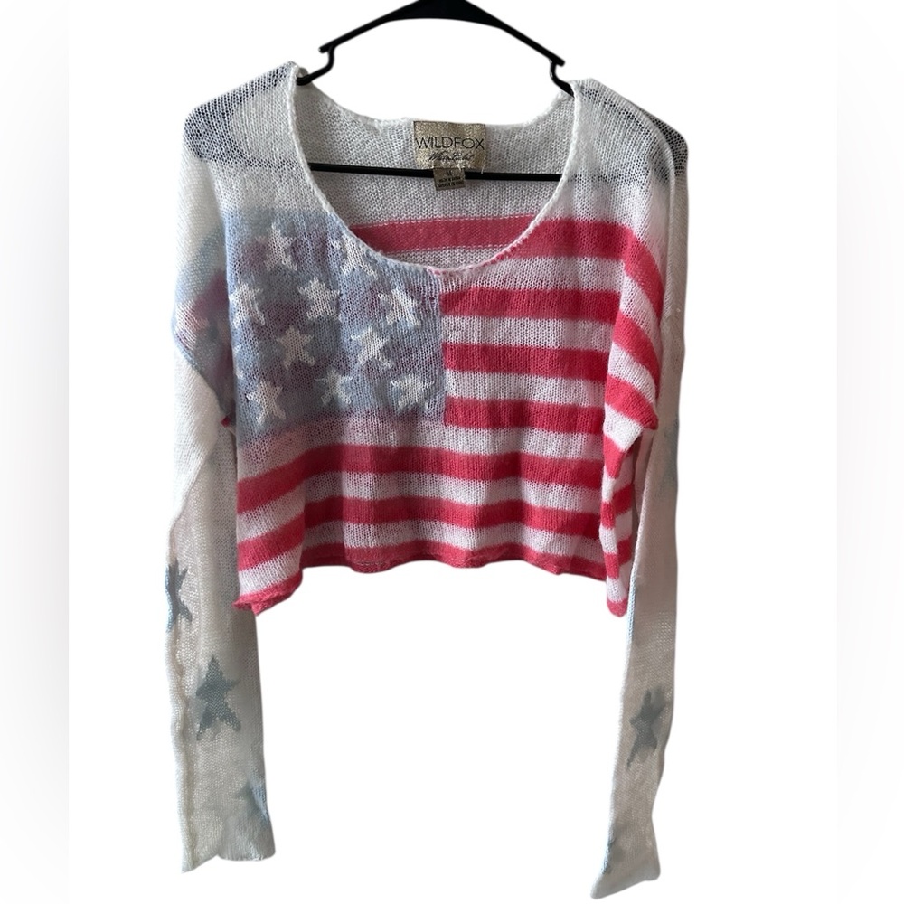 Wildfox white label 4th of July cropped sweater - Picture 3 of 5